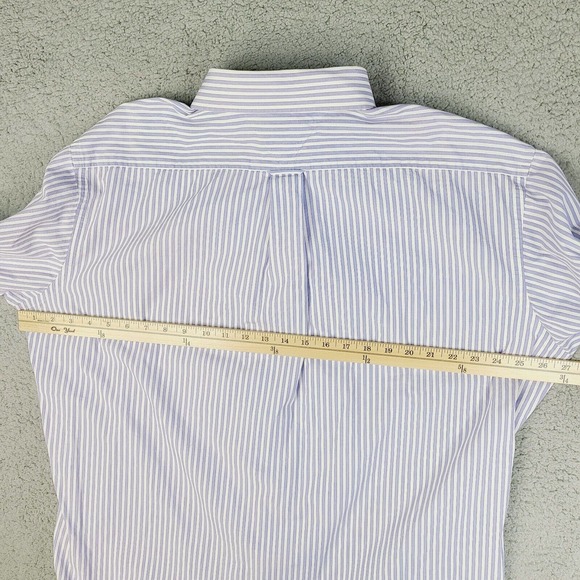 Tommy Hilfiger Shirt Mens XL 17.5 34/35 White Purple Striped Button Down - Picture 8 of 11